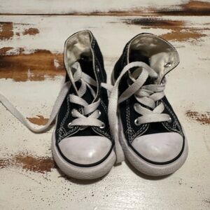 Kids Black High-Top Sneakers converse